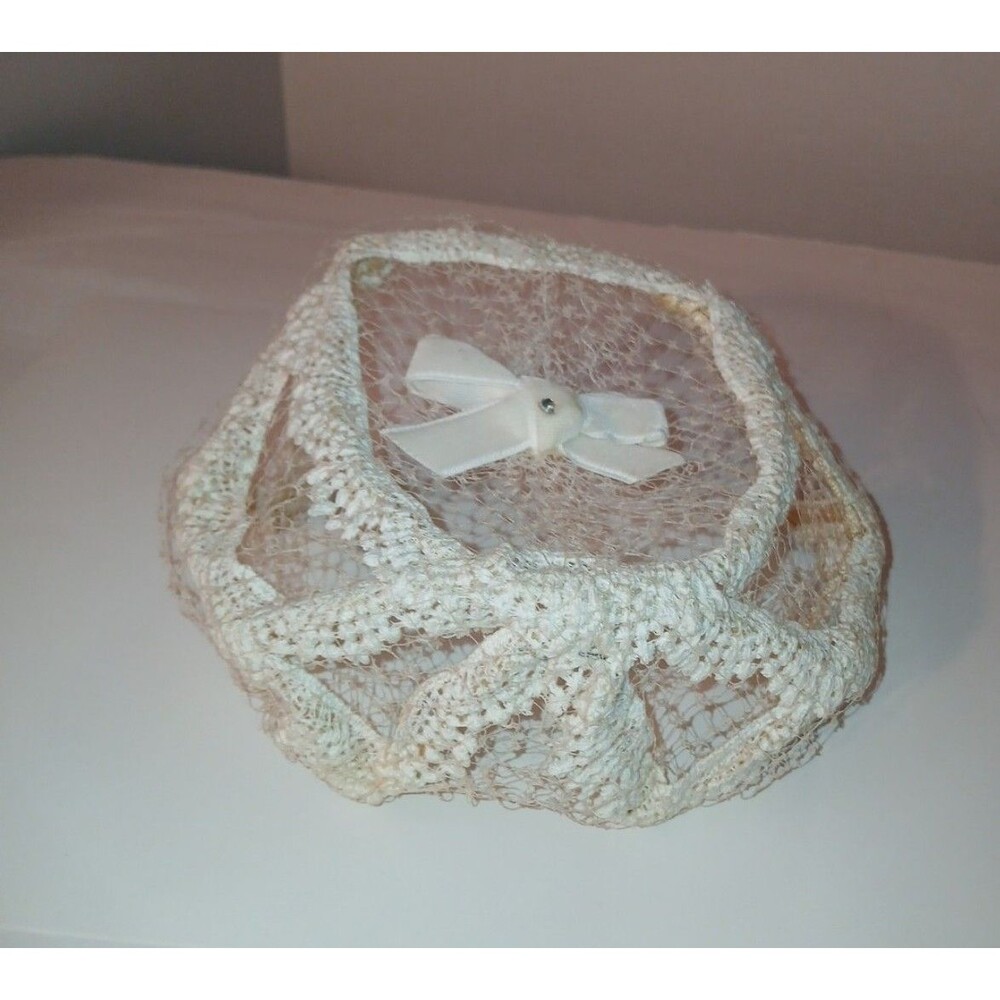 Vintage 1960's White Mesh Hat